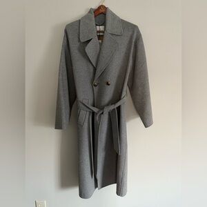 Summum Classic Wool Long Coat Gray